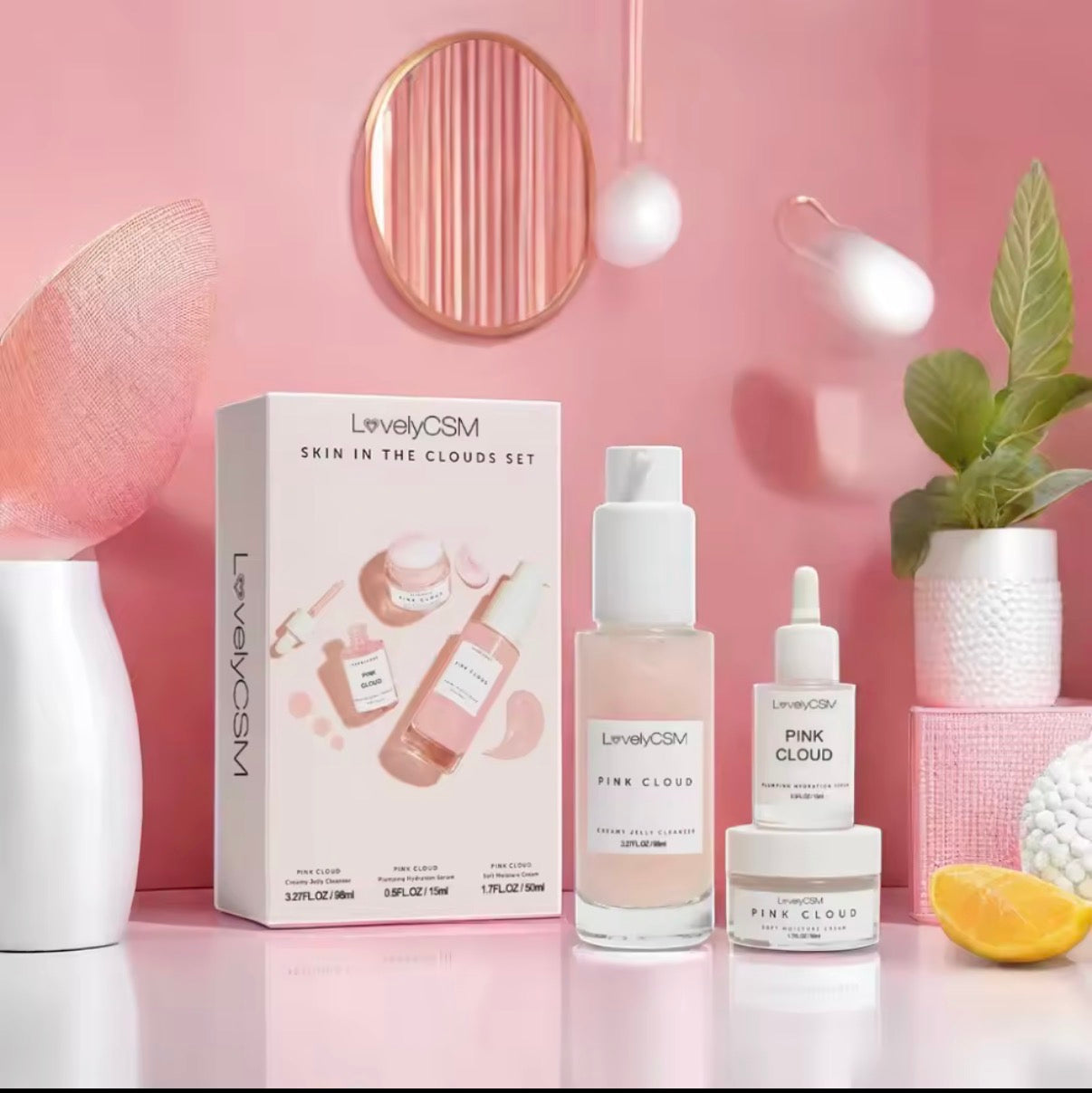 Nubar Cosmetics Pink Cloud Set de Cuidado Facial con Vitamina C